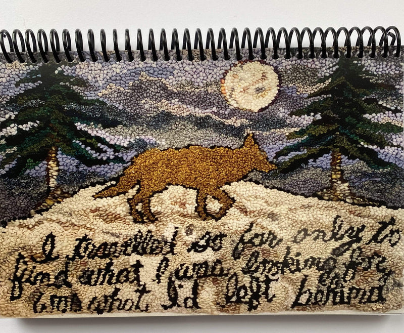 update alt-text with template Sketchbook - Coyote Coming Home-Gift Ideas-vendor-unknown-Rug Hooking Kit -Rug Hooking Pattern -Rug Hooking -Deanne Fitzpatrick Rug Hooking Studio -Is rug hooking the same as punch needle?