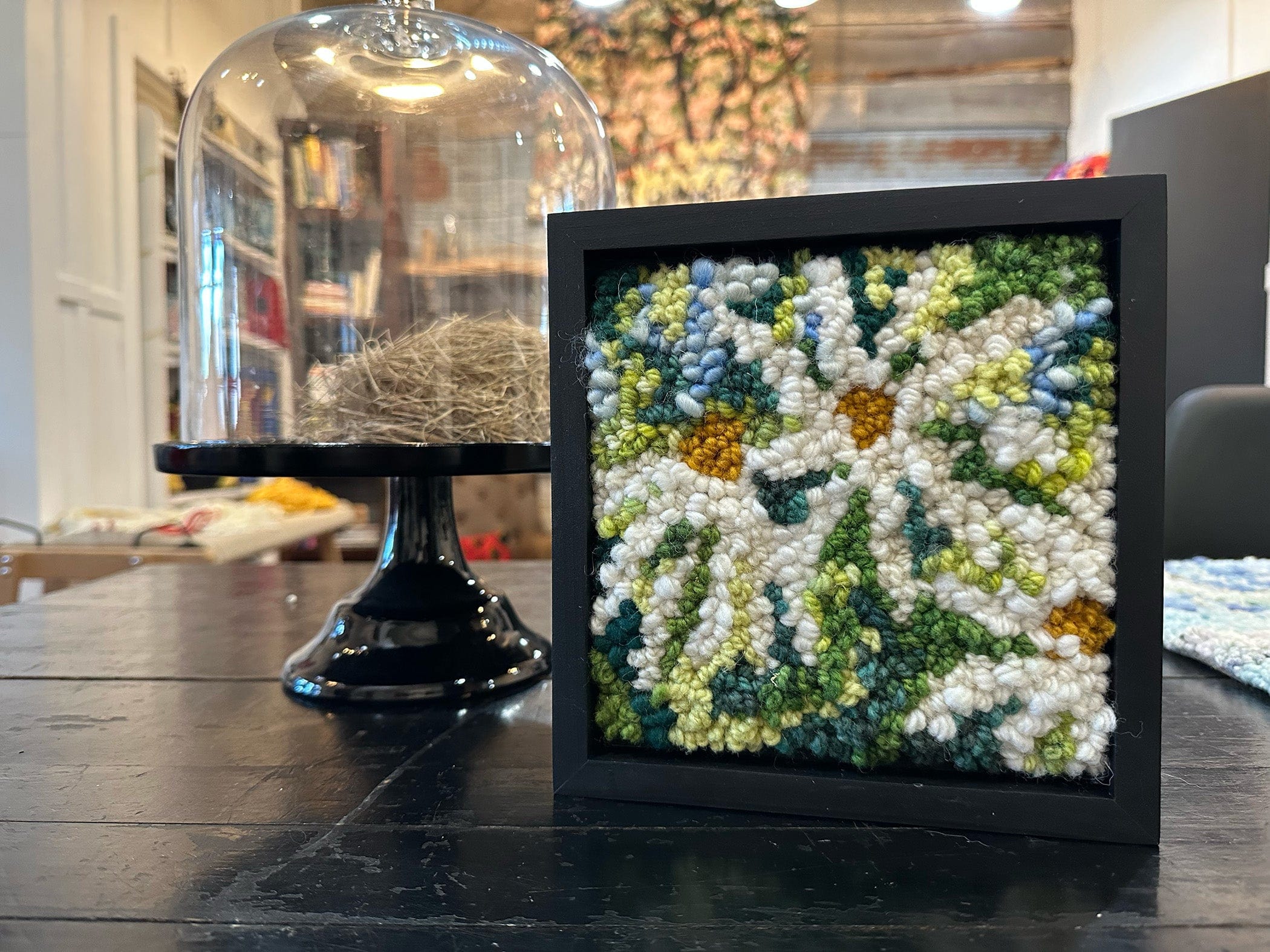 update alt-text with template WHOLESALE: Loves Me - Rug Hooking Kit 6" X 6"-Kits-Deanne Fitzpatrick Rug Hooking Studio-Rug Hooking Kit -Rug Hooking Pattern -Rug Hooking -Deanne Fitzpatrick Rug Hooking Studio -Is rug hooking the same as punch needle?