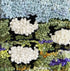 update alt-text with template WHOLESALE: Sheep In The Lavender - Rug Hooking Kit 6" X 6"-Kits-Deanne Fitzpatrick Rug Hooking Studio-Rug Hooking Kit -Rug Hooking Pattern -Rug Hooking -Deanne Fitzpatrick Rug Hooking Studio -Is rug hooking the same as punch needle?