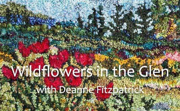 update alt-text with template Course Only! Wild Flowers in the Glen: with Deanne Fitzpatrick.-Online Learning-Deanne Fitzpatrick Rug Hooking Studio-Rug Hooking Kit -Rug Hooking Pattern -Rug Hooking -Deanne Fitzpatrick Rug Hooking Studio -Is rug hooking the same as punch needle?
