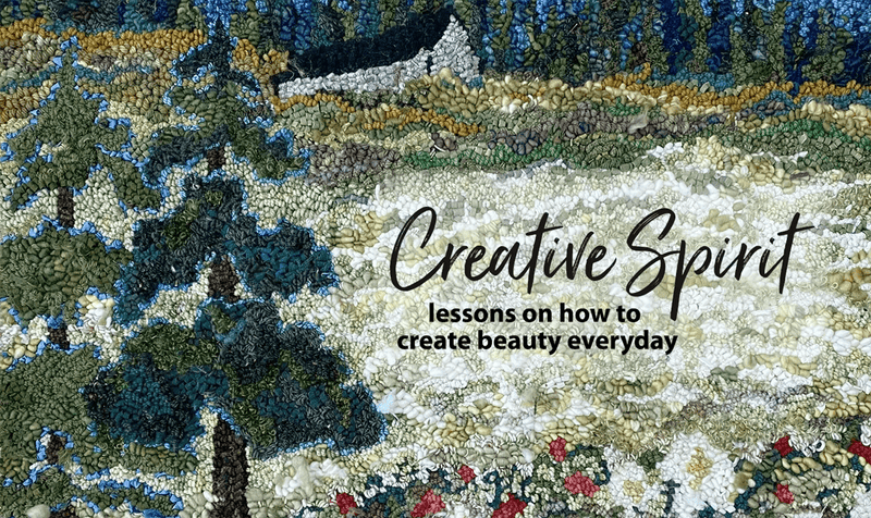 update alt-text with template Creative Spirit: Lessons on how to create beauty everyday-Online Learning-Deanne Fitzpatrick Rug Hooking Studio-Rug Hooking Kit -Rug Hooking Pattern -Rug Hooking -Deanne Fitzpatrick Rug Hooking Studio -Is rug hooking the same as punch needle?
