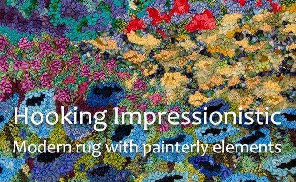 update alt-text with template Hooking Impressionistic Floral Gardens: Online Course with Deanne Fitzpatrick-Online Learning-Deanne Fitzpatrick Rug Hooking Studio-Rug Hooking Kit -Rug Hooking Pattern -Rug Hooking -Deanne Fitzpatrick Rug Hooking Studio -Is rug hooking the same as punch needle?