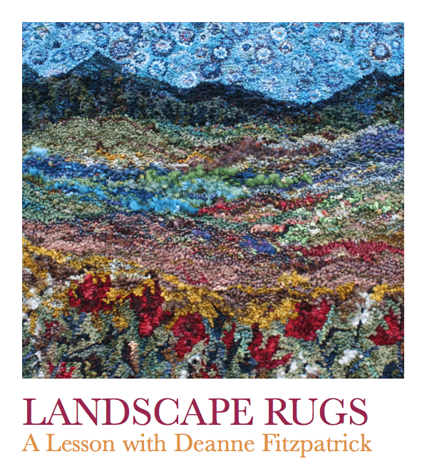 update alt-text with template Landscape Lesson: Full Colour, 29 pages downloadable product-Online Learning-vendor-unknown-Rug Hooking Kit -Rug Hooking Pattern -Rug Hooking -Deanne Fitzpatrick Rug Hooking Studio -Is rug hooking the same as punch needle?