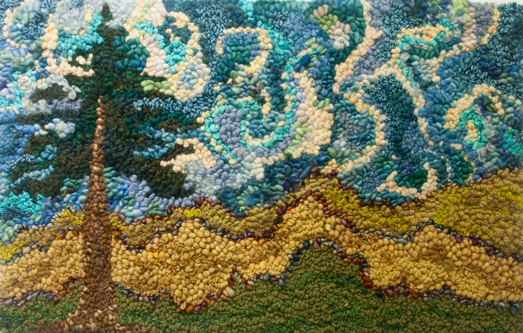 update alt-text with template Handsome Pine 24" x 15"-Original Rugs-Deanne Fitzpatrick Rug Hooking Studio-Rug Hooking Kit -Rug Hooking Pattern -Rug Hooking -Deanne Fitzpatrick Rug Hooking Studio -Is rug hooking the same as punch needle?