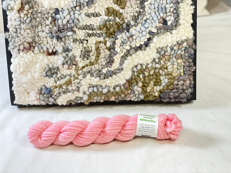 update alt-text with template Othello Merino (Mini) - Pale Pink - 01143-Deanne Fitzpatrick Rug Hooking Studio-Rug Hooking Kit -Rug Hooking Pattern -Rug Hooking -Deanne Fitzpatrick Rug Hooking Studio -Is rug hooking the same as punch needle?