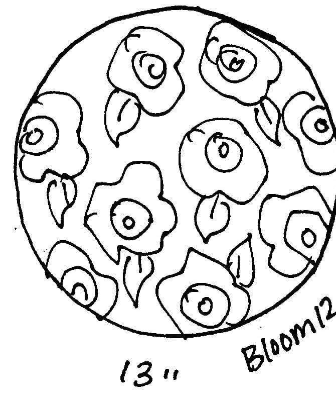 update alt-text with template Bloom #12 - 13" Round - Rug Hooking Pattern or Kit-Patterns-vendor-unknown-Rug Hooking Kit -Rug Hooking Pattern -Rug Hooking -Deanne Fitzpatrick Rug Hooking Studio -Is rug hooking the same as punch needle?