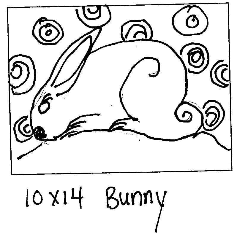update alt-text with template Bunny 10" x 14" - Rug Hooking Pattern or Kit-Patterns-vendor-unknown-Rug Hooking Kit -Rug Hooking Pattern -Rug Hooking -Deanne Fitzpatrick Rug Hooking Studio -Is rug hooking the same as punch needle?