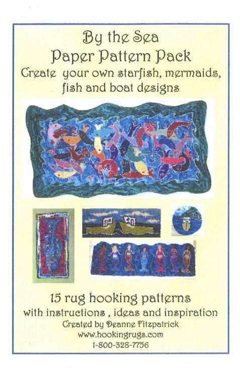 update alt-text with template By the Sea Pattern Pack - 15 Rug Hooking Patterns: 9 pages downloadable product with BONUS full-size patterns.-Patterns-vendor-unknown-Rug Hooking Kit -Rug Hooking Pattern -Rug Hooking -Deanne Fitzpatrick Rug Hooking Studio -Is rug hooking the same as punch needle?