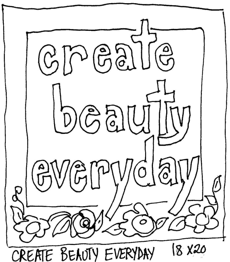 update alt-text with template Create Beauty Everyday 18" x 20" - Rug Hooking Pattern or Kit-Patterns-vendor-unknown-Rug Hooking Kit -Rug Hooking Pattern -Rug Hooking -Deanne Fitzpatrick Rug Hooking Studio -Is rug hooking the same as punch needle?