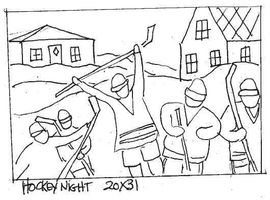 update alt-text with template Hockey Night in Nova Scotia - 20" x 31" Rug Hooking Pattern or Kit-Patterns-vendor-unknown-Rug Hooking Kit -Rug Hooking Pattern -Rug Hooking -Deanne Fitzpatrick Rug Hooking Studio -Is rug hooking the same as punch needle?