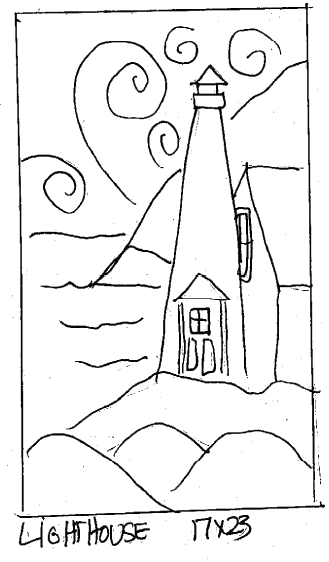 update alt-text with template Lighthouse - 17" x 23" Rug Hooking Pattern or Kit-Patterns-vendor-unknown-Rug Hooking Kit -Rug Hooking Pattern -Rug Hooking -Deanne Fitzpatrick Rug Hooking Studio -Is rug hooking the same as punch needle?