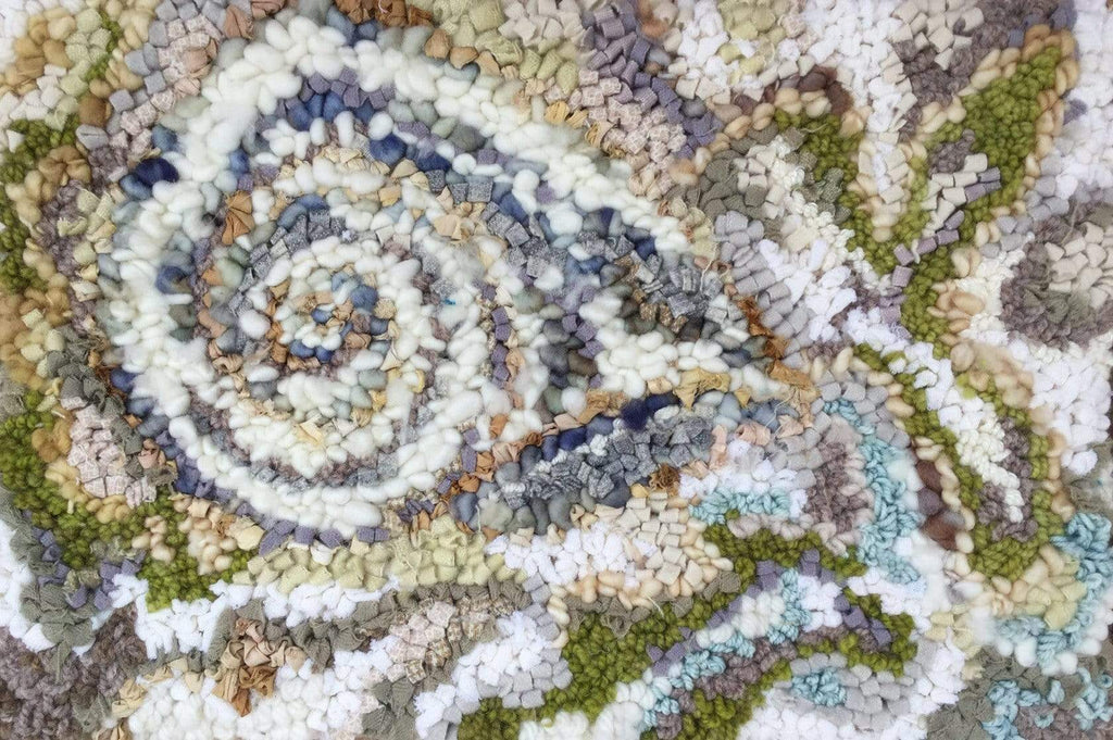 update alt-text with template Moon Snail - 17" x 11" Rug Hooking Pattern or Kit-Patterns-Deanne Fitzpatrick Rug Hooking Studio-Rug Hooking Kit -Rug Hooking Pattern -Rug Hooking -Deanne Fitzpatrick Rug Hooking Studio -Is rug hooking the same as punch needle?