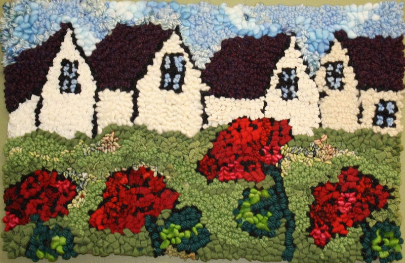 update alt-text with template Planting geraniums - Deanne's 25th Anniversary Pattern - Rug Hooking Pattern 11" x 17"-Patterns-vendor-unknown-Rug Hooking Kit -Rug Hooking Pattern -Rug Hooking -Deanne Fitzpatrick Rug Hooking Studio -Is rug hooking the same as punch needle?