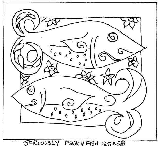 update alt-text with template Seriously Funky Fish - 25" x 28" Rug Hooking Pattern or Kit-Patterns-vendor-unknown-Rug Hooking Kit -Rug Hooking Pattern -Rug Hooking -Deanne Fitzpatrick Rug Hooking Studio -Is rug hooking the same as punch needle?
