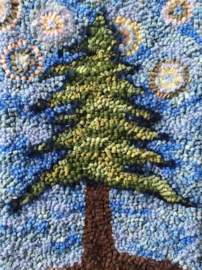 update alt-text with template Tree and Many Moons 11" x 17" ~ Pattern or Kit-Patterns-vendor-unknown-Rug Hooking Kit -Rug Hooking Pattern -Rug Hooking -Deanne Fitzpatrick Rug Hooking Studio -Is rug hooking the same as punch needle?