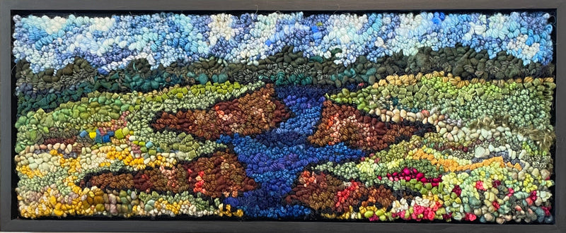 update alt-text with template Love of Fundy 23" x 10" Framed-Rugs for sale-Deanne Fitzpatrick Rug Hooking Studio-Rug Hooking Kit -Rug Hooking Pattern -Rug Hooking -Deanne Fitzpatrick Rug Hooking Studio -Is rug hooking the same as punch needle?