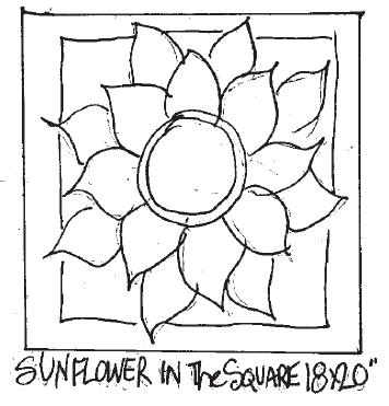 update alt-text with template Sunflower in the Square - 18" x 20" Rug Hooking Pattern or Kit-vendor-unknown-Rug Hooking Kit -Rug Hooking Pattern -Rug Hooking -Deanne Fitzpatrick Rug Hooking Studio -Is rug hooking the same as punch needle?