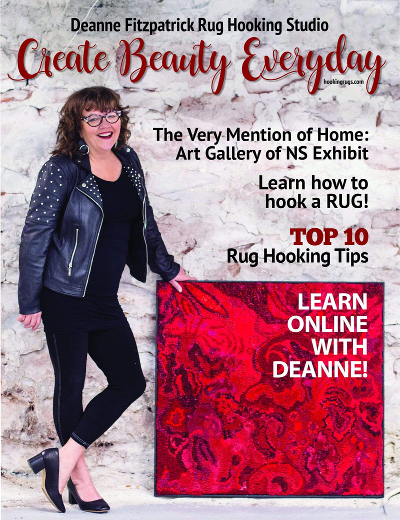 update alt-text with template Create Beauty Everyday Magazine PDF-Supplies, Online Learning-Deanne Fitzpatrick Rug Hooking Studio-Rug Hooking Kit -Rug Hooking Pattern -Rug Hooking -Deanne Fitzpatrick Rug Hooking Studio -Is rug hooking the same as punch needle?