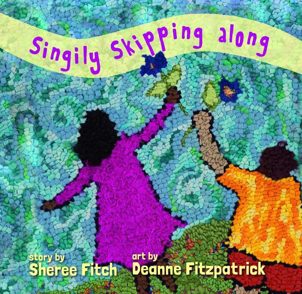 update alt-text with template Singily Skipping Along by Sheree Fitch & Deanne Fitzpatrick-Supplies-vendor-unknown-Rug Hooking Kit -Rug Hooking Pattern -Rug Hooking -Deanne Fitzpatrick Rug Hooking Studio -Is rug hooking the same as punch needle?
