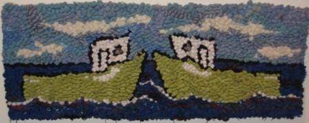 update alt-text with template Two Cape Islanders Facing - 9 X 20 Pattern or Kit-vendor-unknown-Rug Hooking Kit -Rug Hooking Pattern -Rug Hooking -Deanne Fitzpatrick Rug Hooking Studio -Is rug hooking the same as punch needle?