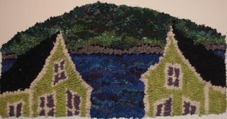 update alt-text with template Two Peaks on the Bay - 24 by 14" Pattern or Kit-vendor-unknown-Rug Hooking Kit -Rug Hooking Pattern -Rug Hooking -Deanne Fitzpatrick Rug Hooking Studio -Is rug hooking the same as punch needle?