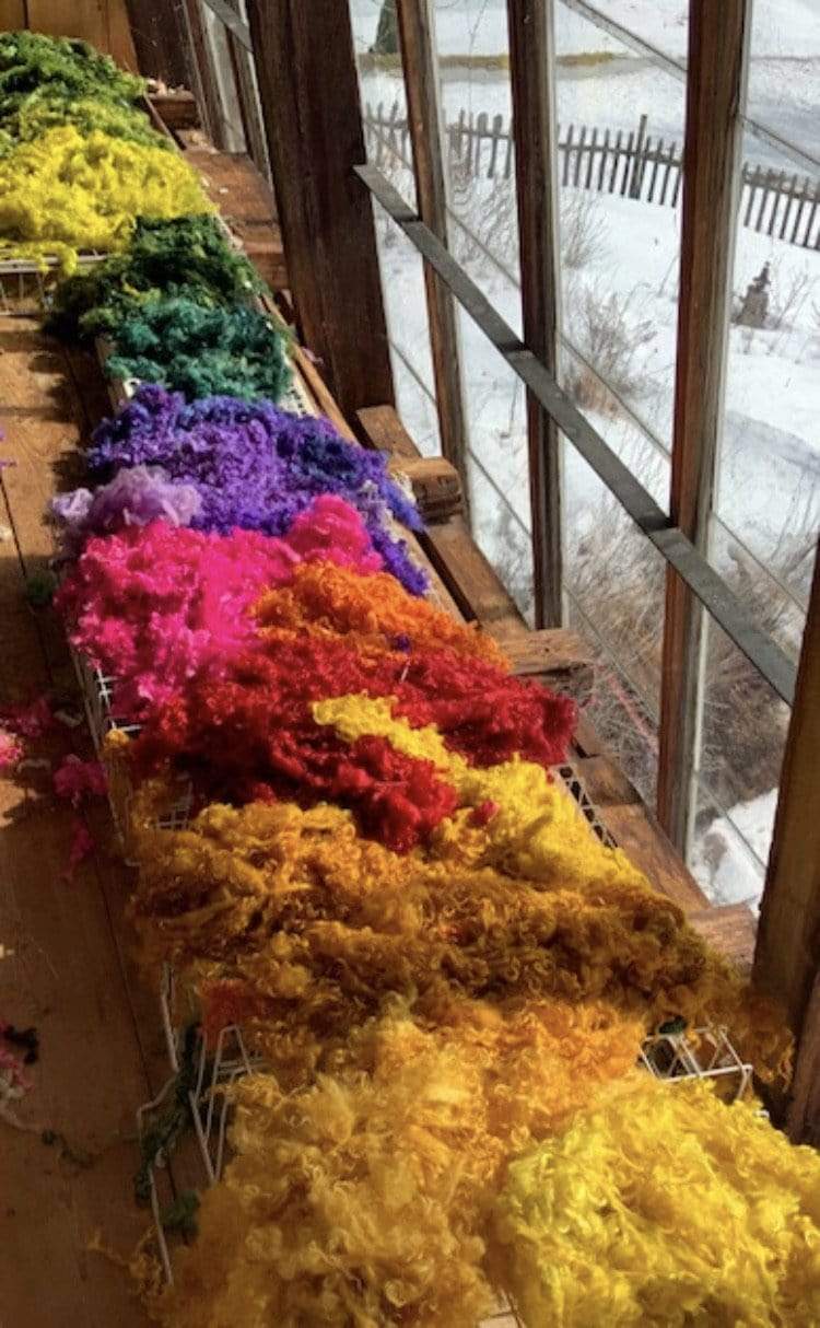 update alt-text with template Shades of Purple - Studio Hand Dyed Fleece Cone-Wool-vendor-unknown-Rug Hooking Kit -Rug Hooking Pattern -Rug Hooking -Deanne Fitzpatrick Rug Hooking Studio -Is rug hooking the same as punch needle?