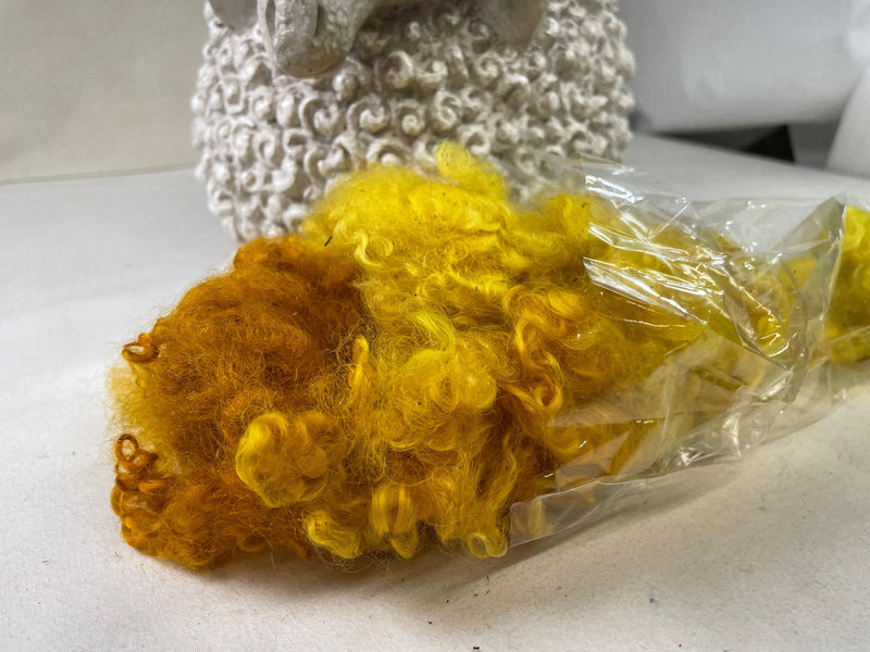 update alt-text with template Yellow - Studio Hand Dyed Fleece Cone-Wool-vendor-unknown-Rug Hooking Kit -Rug Hooking Pattern -Rug Hooking -Deanne Fitzpatrick Rug Hooking Studio -Is rug hooking the same as punch needle?