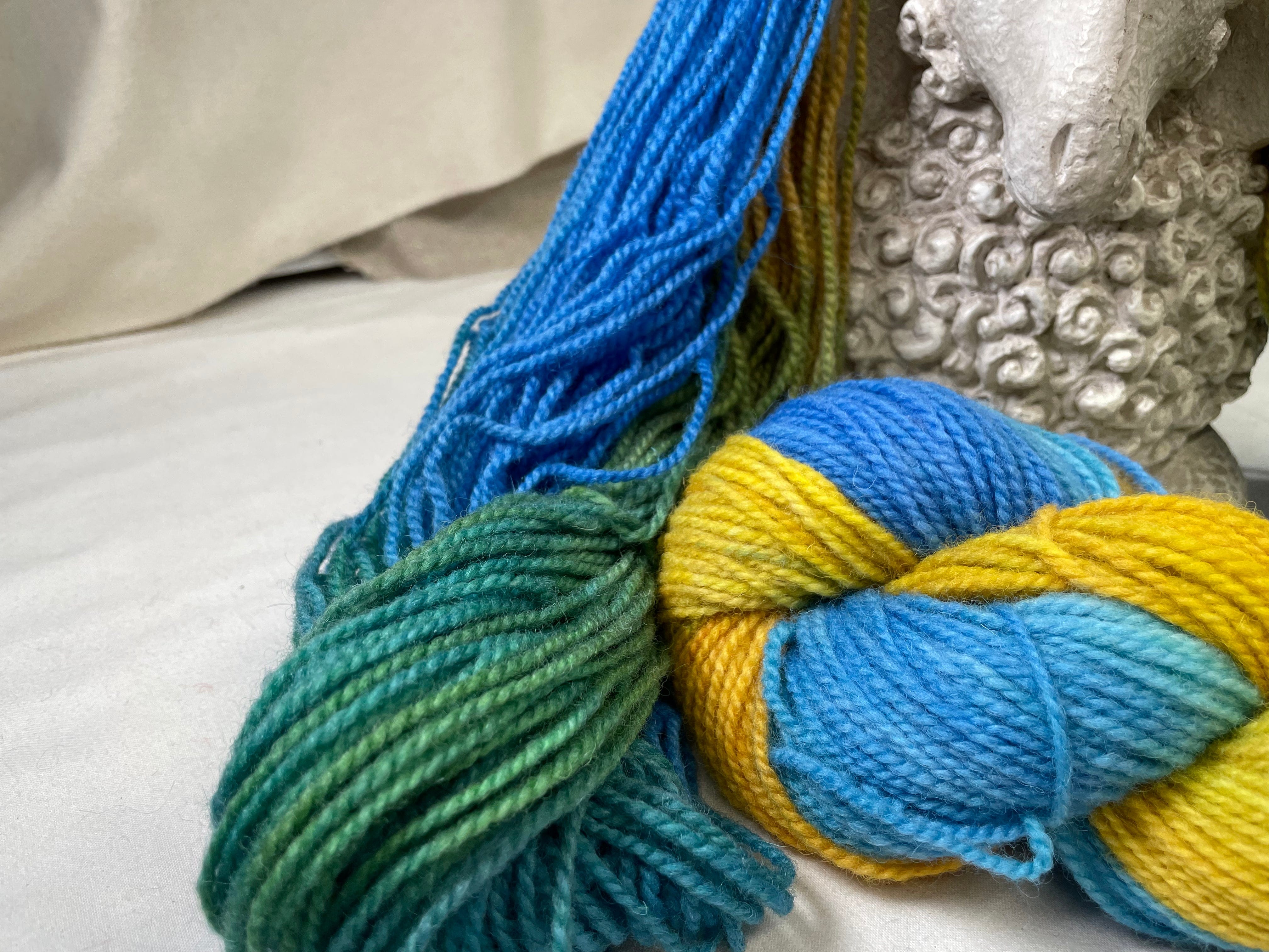 update alt-text with template Hand-Dyed Yarn - Fresh Water 2 ply-Wool-vendor-unknown-Rug Hooking Kit -Rug Hooking Pattern -Rug Hooking -Deanne Fitzpatrick Rug Hooking Studio -Is rug hooking the same as punch needle?