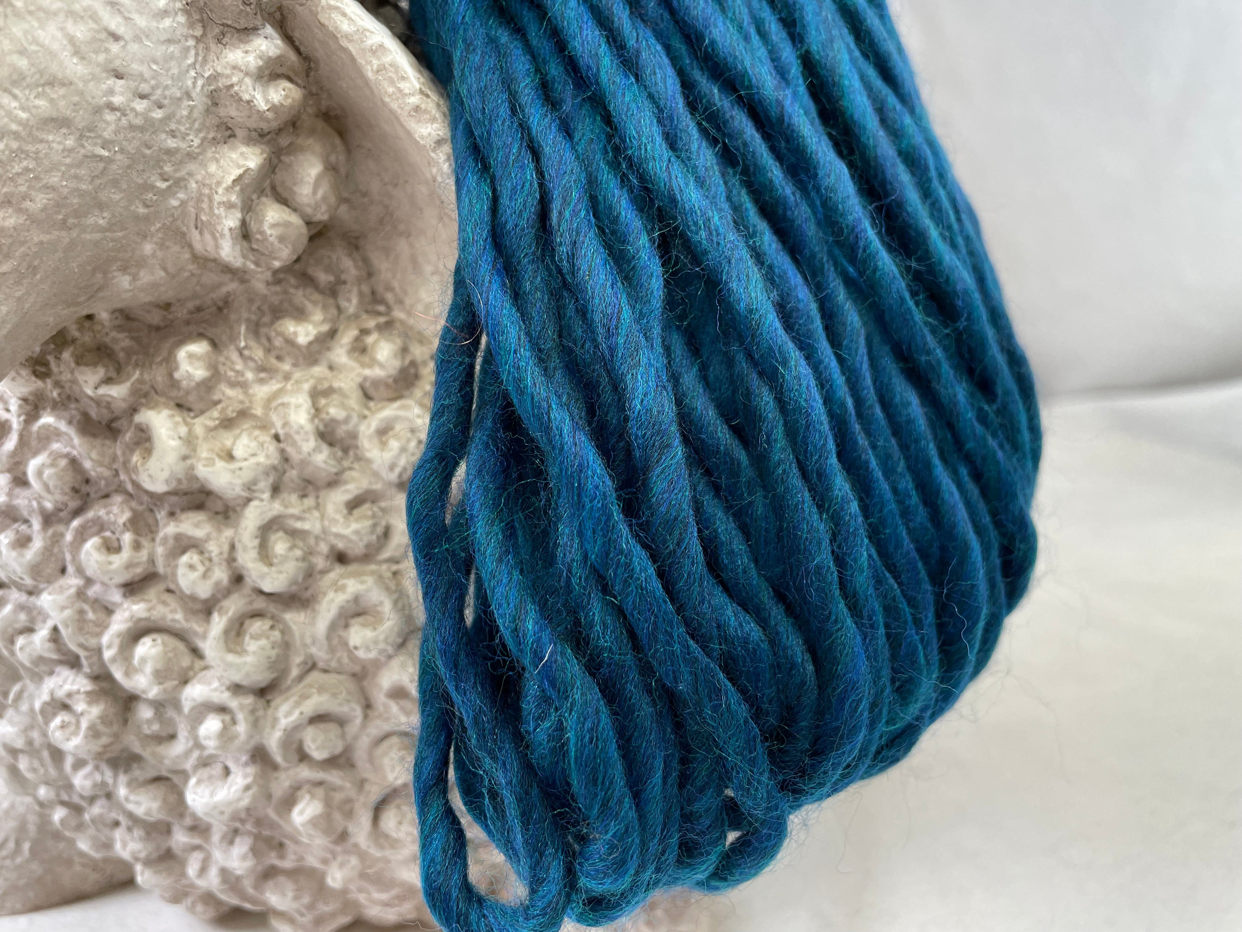 update alt-text with template Mirasol Yaya Yarn - 1507 Kingfisher-Wool-Deanne Fitzpatrick Rug Hooking Studio-Rug Hooking Kit -Rug Hooking Pattern -Rug Hooking -Deanne Fitzpatrick Rug Hooking Studio -Is rug hooking the same as punch needle?