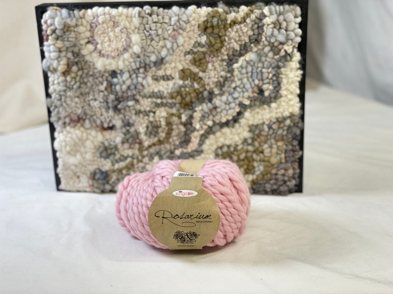 update alt-text with template Rosarium - Mega Chunky - Rose Petal - 4704-Wool-vendor-unknown-Rug Hooking Kit -Rug Hooking Pattern -Rug Hooking -Deanne Fitzpatrick Rug Hooking Studio -Is rug hooking the same as punch needle?