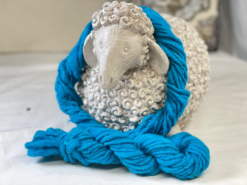 update alt-text with template Studio Handspun Yarn - Sea of Turquoise-Wool-Deanne Fitzpatrick Rug Hooking Studio-Rug Hooking Kit -Rug Hooking Pattern -Rug Hooking -Deanne Fitzpatrick Rug Hooking Studio -Is rug hooking the same as punch needle?
